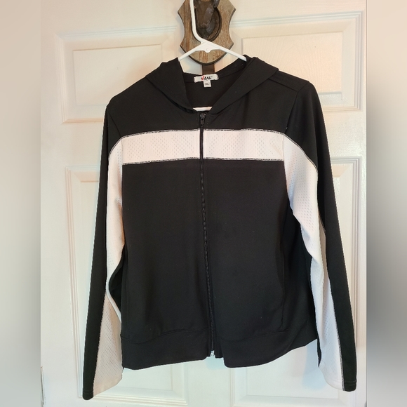 (1279) Vital Woman's Long Sleeve full zip warm-up jacket, Size: XL Color: Black - Picture 2 of 9